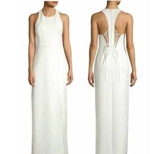 BCBG MaxAzria Off White Racer Back Corset Dress Size 6 NWT